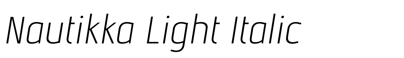 Nautikka Light Italic